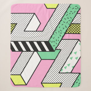 Abstrakte Memphis: 80er geometrische Formen. Sherpadecke