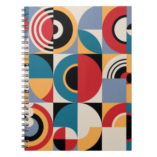 Abstrakte Memphis: Geometrischer Vintager Stil. Notizblock