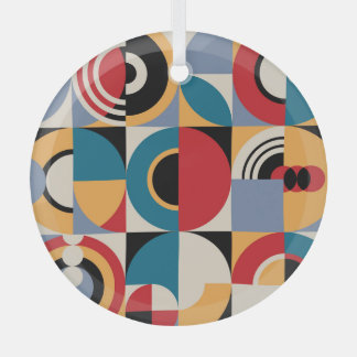 Abstrakte Memphis: Geometrischer Vintager Stil. Ornament Aus Glas