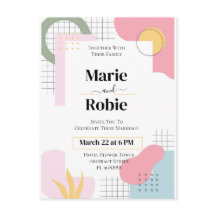 Abstrakte Memphis-Hochzeit