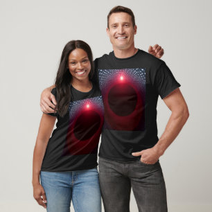 Abstrakte Metallische Echo-Kammer mit Roter Soundw T-Shirt