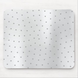 Abstrakte metallische Swarovski-Kristalle Silbergr Mousepad