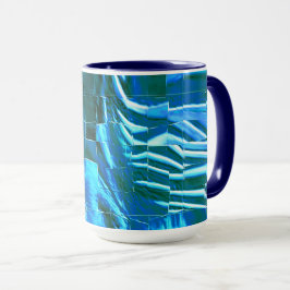 Abstrakte metallische Textur des Himmelsmosaiks Tasse