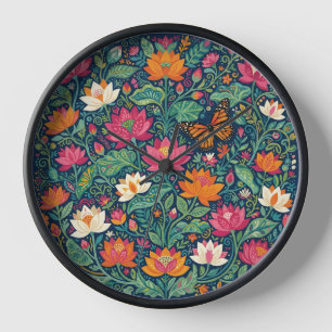 Abstrakte mexikanische Lotus-Monarch-Uhren Kunst Uhr
