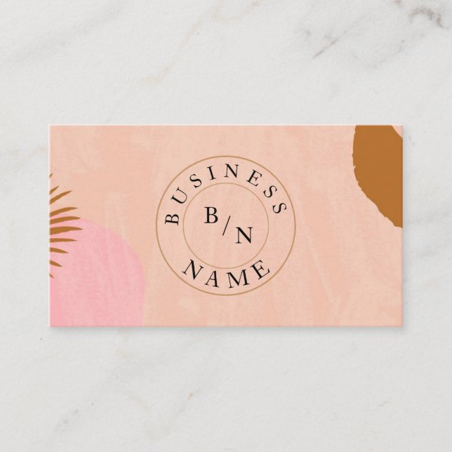 Abstrakte Minimal-Boho-Visitenkarte für kundenspez Visitenkarte (Vorderseite)
