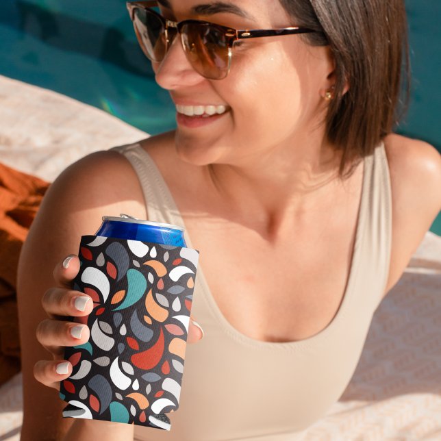 Abstrakte minimale geometrische Form Dosenkühler (Geometric shapes pattern can cooler)