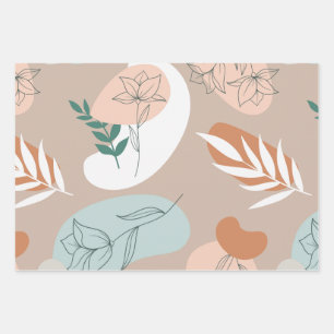 Abstrakte minimale Pastelltafel Geschenkpapier Set