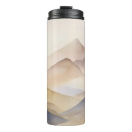 Abstrakte, minimalistisch-beige Gebirge Thermosbecher