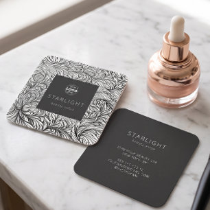 Abstrakte Minimalistische Beauty Salon Business Ca Quadratische Visitenkarte
