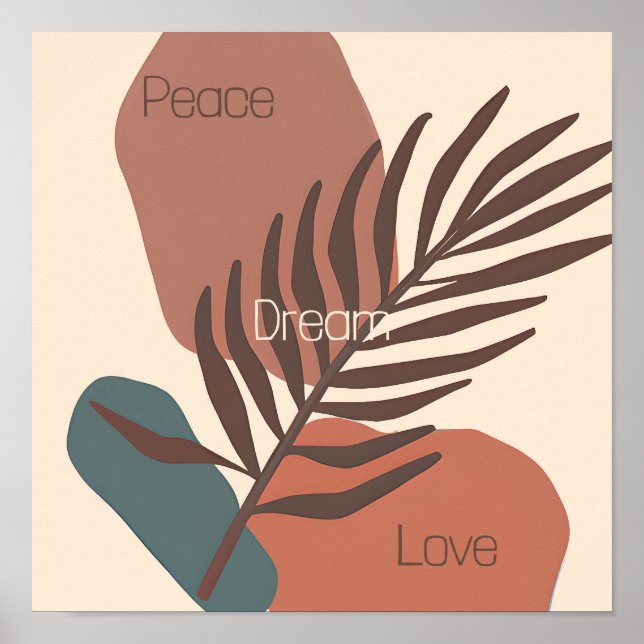 Abstrakte, minimalistische Handschrift Poster (Vorne)