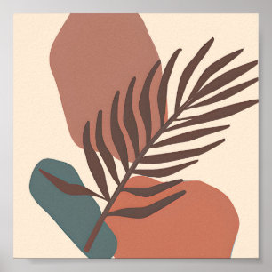 Abstrakte, minimalistische Kunst aus Palmenblätter Poster