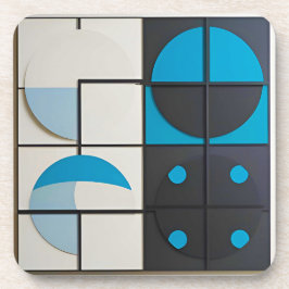Abstrakte Minimalistische Kunst mit geometrischen Getränkeuntersetzer