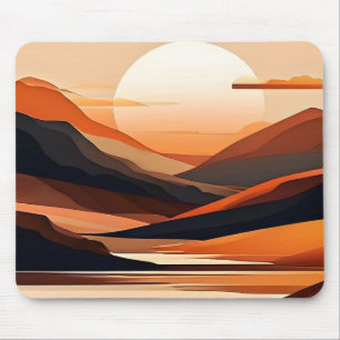 Abstrakte minimalistische Landschaft Mousepad