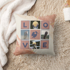 Abstrakte Minimalistische Liebe Pelican Foto Kissen