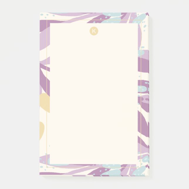Abstrakte Minimalistische Liebe Valentine Branchen Post-it Klebezettel (Vorderseite)