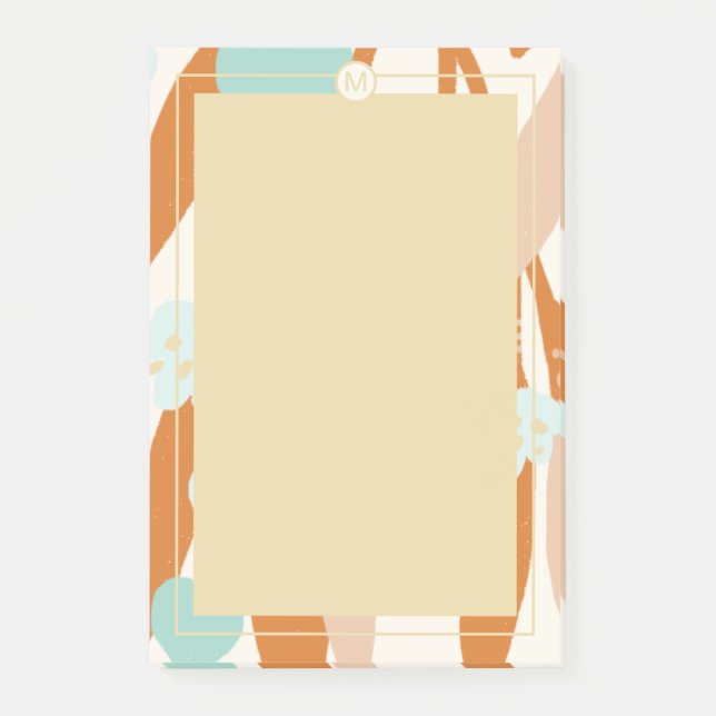 Abstrakte Minimalistische Liebe Valentine Herz-Bra Post-it Klebezettel (Vorderseite)