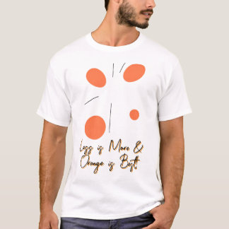 Abstrakte Minimalistische Orangenzusammensetzung T-Shirt