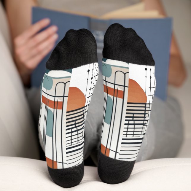 Abstrakte Minimalistische Socken (Unterseite)