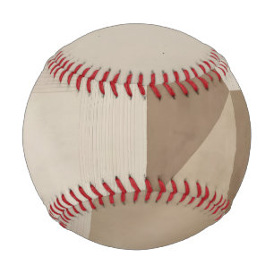 Abstrakte minimalistische Wabi-Stil-Geometrie-Kuns Baseball