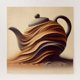 Abstrakte minimalistische Zen-Teekanne