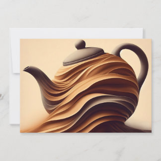 Abstrakte minimalistische Zen-Teekanne Ankündigung