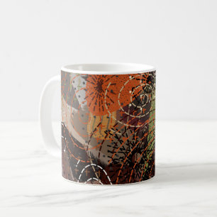 Abstrakte Mischmedienfarben Kaffeetasse