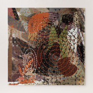 Abstrakte Mixed Media Earthy Autumnal Colors