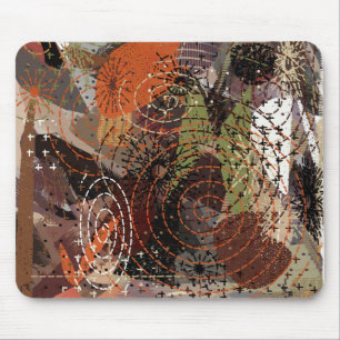 Abstrakte Mixed Media Earthy Autumnal Colors Mousepad