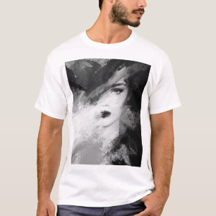 Abstrakte Mode Akryllische Malerei T-Shirt