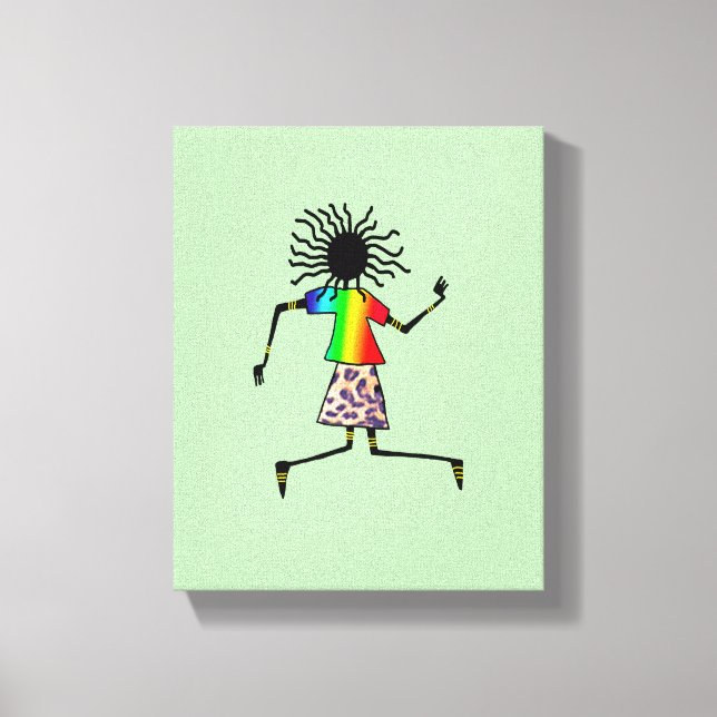 Abstrakte, moderne afrikanische Kunst Leinwanddruck (Vorderseite)