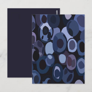 Abstrakte moderne Blaubeere  Postkarte