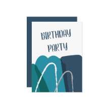 Abstrakte, moderne Blaue Geburtstagsfeier