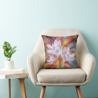 Abstrakte moderne Blumen Kunstwerk Kissen