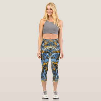 Abstrakte moderne Eiswirbelkunst Capri Leggings