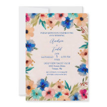 Abstrakte moderne elegante florale Aquarell-Hochze