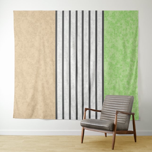 Abstrakte, moderne Farben beige minzgrün blau Wandteppich (Beispiel (Horizontal))