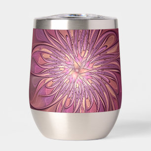 Abstrakte moderne florale fraktale Kunst Beerfarbe