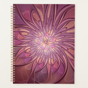Abstrakte moderne florale fraktale Kunst Beerfarbe Planer