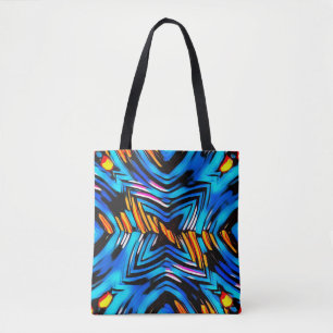 Abstrakte moderne flüssige Wellen, blau n Tasche