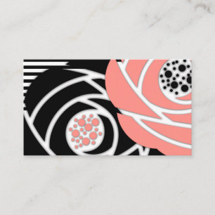 Abstrakte, moderne Formen Blume Blumenkornschwarz Visitenkarte