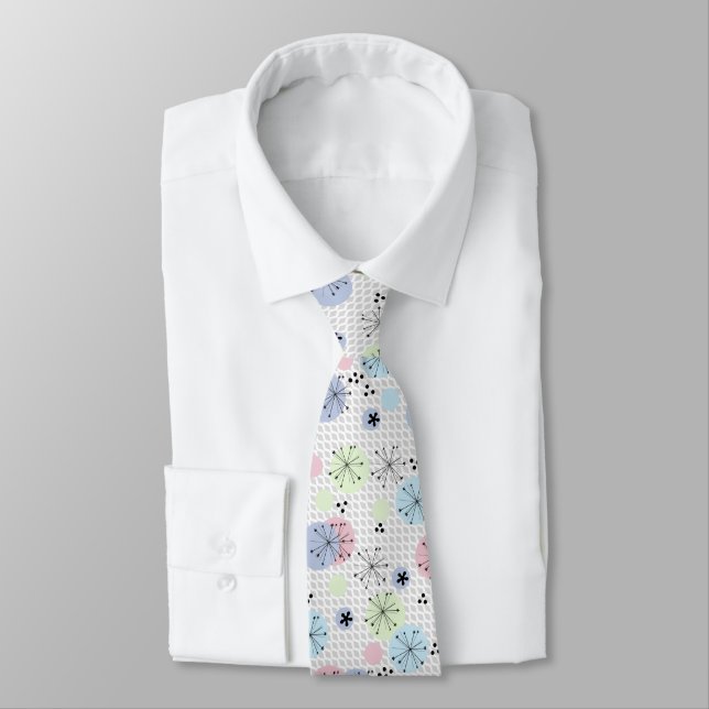Abstrakte moderne Formen kreisen Polka strahlt Lic Krawatte (Gebunden)