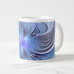 Abstrakte moderne fraktale Kunst Lavendelblau Jumbo-Tasse