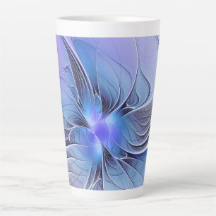 Abstrakte moderne fraktale Kunst Lavendelblau Milchtasse