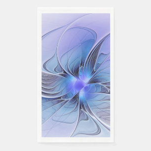 Abstrakte moderne fraktale Kunst Lavendelblau Serviette