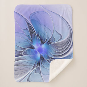 Abstrakte moderne fraktale Kunst Lavendelblau Sherpadecke