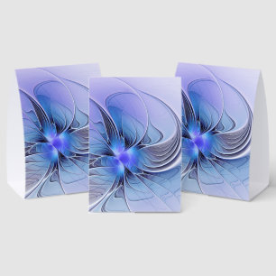 Abstrakte moderne fraktale Kunst Lavendelblau Tischaufsteller