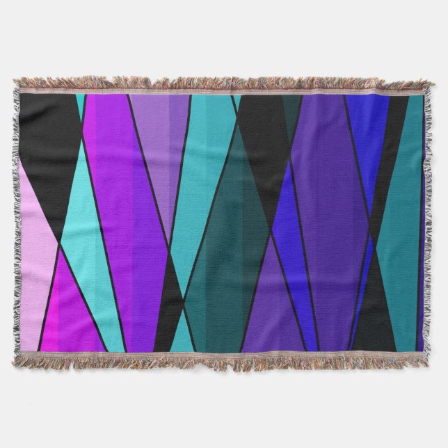 Abstrakte moderne geometrische Formen Dreiecke bla Decke (Vorderseite)