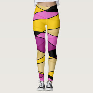 Abstrakte moderne geometrische Formen Dreiecke ros Leggings