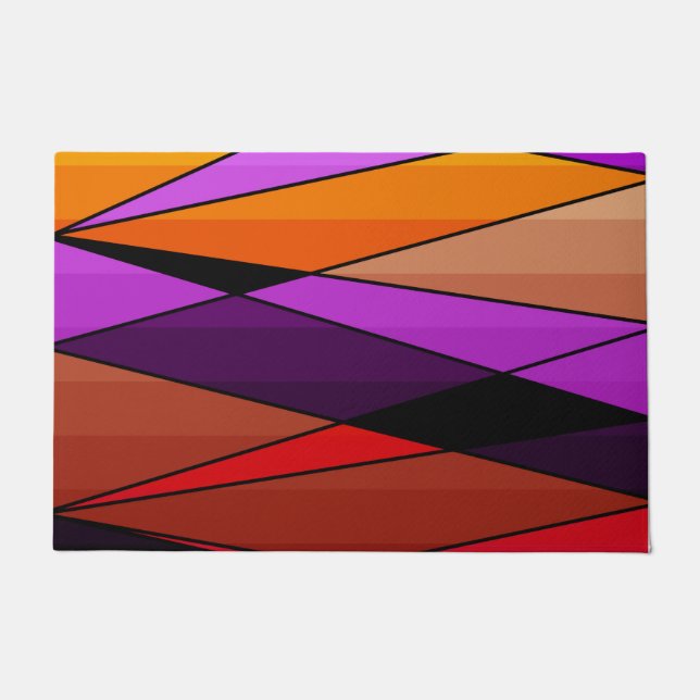Abstrakte, moderne geometrische Formen, dreieckig  Fußmatte (Vorderseite)