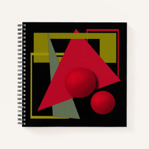 Abstrakte moderne geometrische Formen drucken Notizbuch